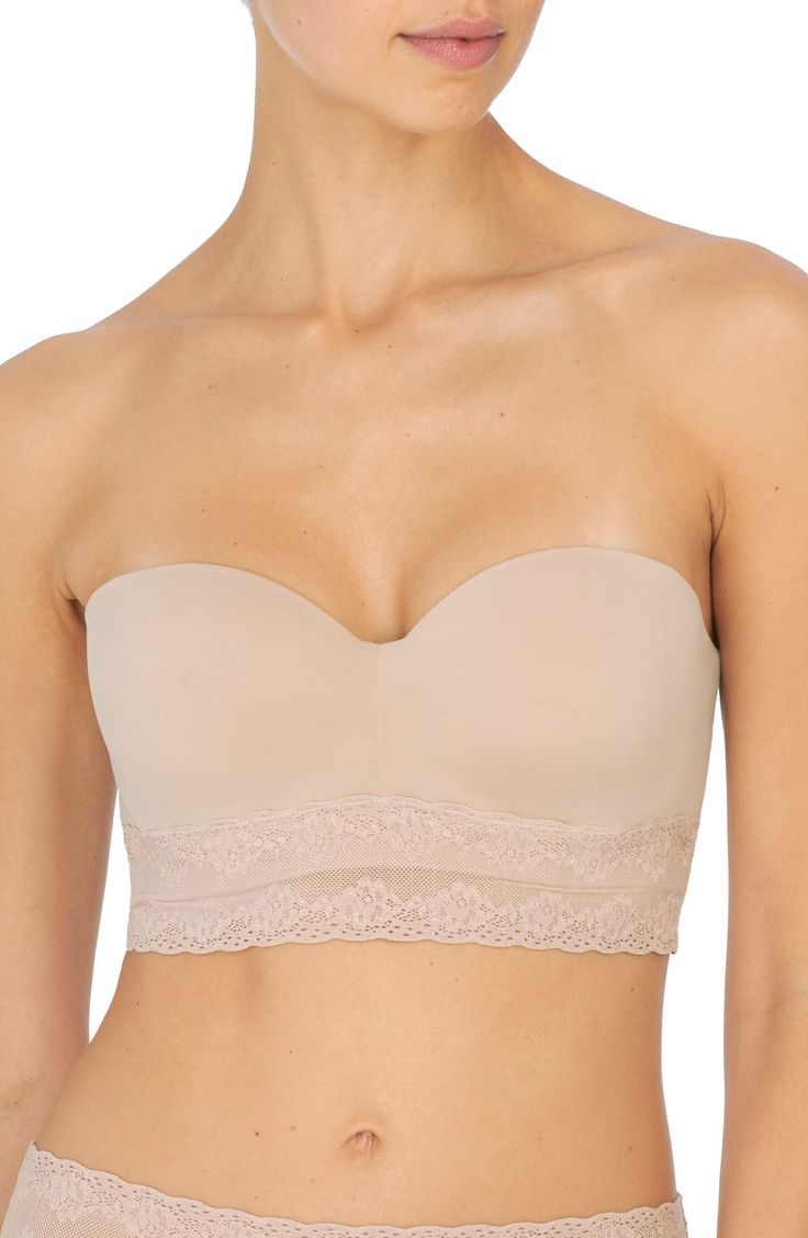 Natori Bliss Perfection Strapless Underwire Bra | Nordstrom Best Strapless Bra, Wardrobe Solutions, Longline Bra, Womens Bras, Strapless Bra, Underwire Bra, Stretch Lace, Bra Lingerie, Custom Fit