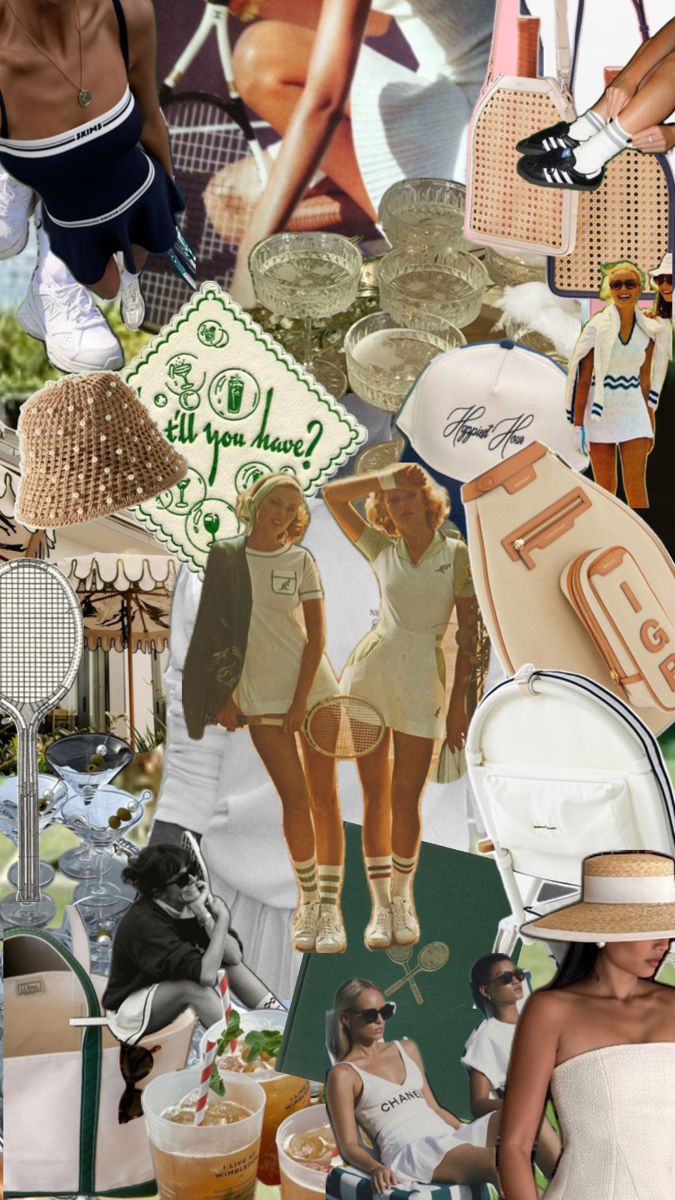 the collage shows many different things that are being displayed in this image, including hats and other items