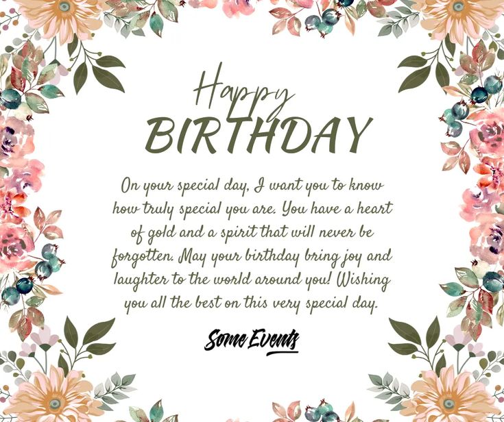 a happy birthday card with flowers and the words,'it is special day if you have