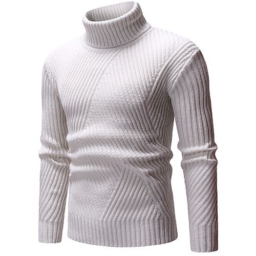 Season:Winter,Fall; Fabric:Polyster; Sleeve Length:Long Sleeve; Look After Me:Washable,Machine wash; Gender:Men's; Style:Stylish; Elasticity:Stretchy; Occasion:Casual / Daily; Sweaters Type:Pullover; Fit Type:Regular Fit; Pattern:Solid Color; Design:Knitted; Neckline:Turtleneck; Special Size:Normal; Front page:FF; Listing Date:08/09/2021; Production mode:Self-produce; Bust:; Length: Knitted Sweater Men, Men Pullover, Mens Turtleneck, Slim Fit Sweater, Graduation Outfits, Men's Sweaters, Fitted Turtleneck, Comfortable Sweater, Mode Casual