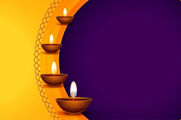 three candles are lit in front of a purple circle with an ornate border around it