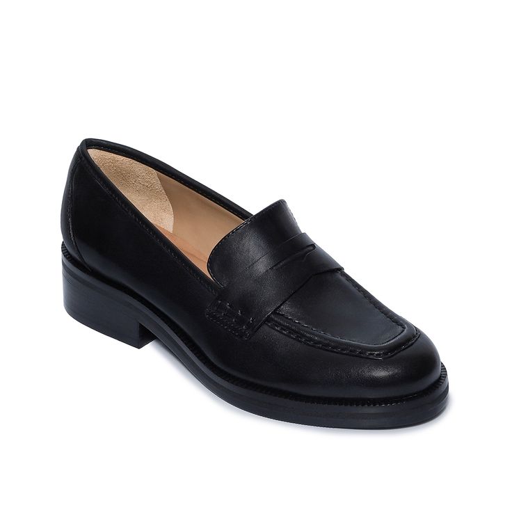 Bernardo-Tabitha Penny Loafer Classic and stylish, the Tabitha penny loafer from Bernardo is here to highlight your favorite ensembles. Crafted from leather, this pair sports a trend-right chunky sole for a bold touch. Classic Slip-on Platform Loafers With Brogue Detailing, Brogue Detail Slip-on Loafers For Work, Casual Wingtip Platform Loafers For Work, Classic Slip-on Platform Loafers With Closed Toe, Classic Platform Loafers With Round Toe For Work, Classic Closed Toe Flats For Work, Classic Platform Loafers For Work With Rubber Sole, Classic Almond Toe Platform Loafers For Work, Classic Flat Heel Loafers For Work