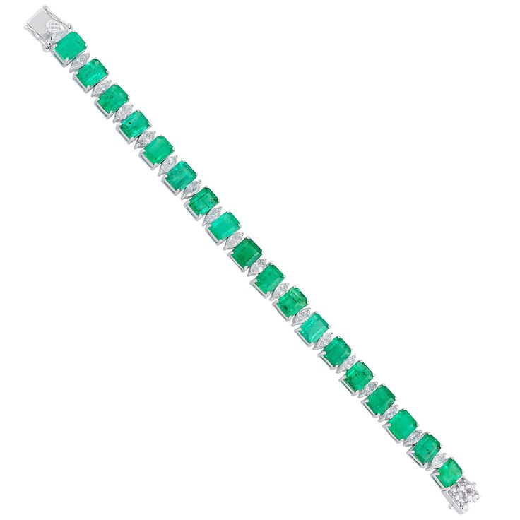 Wedding Natural 25.7 Ct Green Emerald Tennis Bracelet Si Clarity Hi Color 4.1 Ct Certified Diamonds Bracelet 18k / 14k Gold Jewelry Gifts for Her Details :- Item Code:- CN-14513 Gross Weight :- 22.87 gm 18k White Gold Weight :- 16.89 gm Diamond Weight :- 4.10 ct. (Certified Si Clarity Hi Color Diamonds) Emerald Weight :- 25.80 ct. Bracelet Size: 7 inches we can make bracelet size as per your requirement size. ≫ FAQ below for more detail. ✦ Sizing We can adjust most items to fit your sizing prefe Marquise Diamond Bracelet, Emerald Tennis Bracelet, Diamonds Bracelet, Gold Jewelry Gift, Pave Diamond Band, Emerald Bracelet, Etsy Bridesmaid Gifts, 18k Gold Jewelry, Marquise Diamond