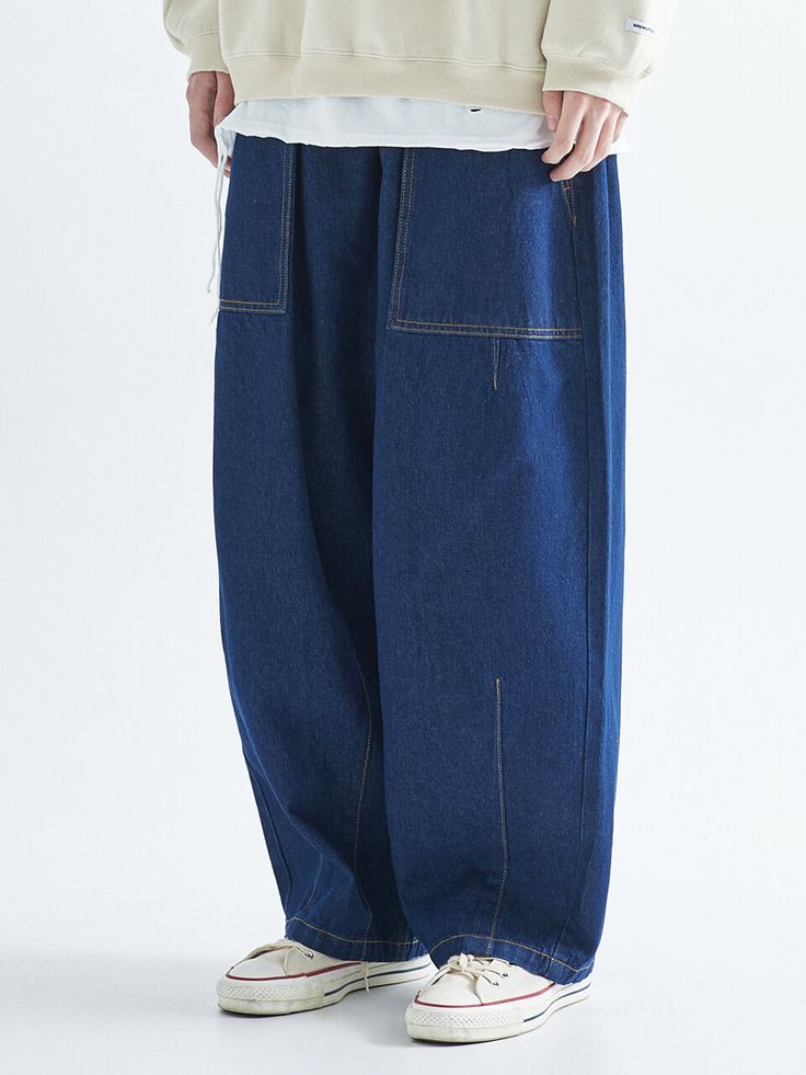 Editor's NotesA pair of  Washed Ballon Denim Pants from MINIMAL PROJECT features a comfort silhouette and details- Soft touch- Comfort fit- Simple design- Daily item- Denim pantsMeasurements(in.)S / M / L - Waist: 12.99 in./ 13.38 in./ 14.17 in.- Hip: 23.62 in./ 24.80 in./ 25.59 in.- Thigh: 14.56 in./ 15.15 in./ 15.74 in.- Rise: 13.38 in./ 13.77 in./ 14.17 in.- Hem13.38 in./ 13.77 in./ 14.17 in.- Total Length: 38.18 in./ 38.58 in./ 39.37 in.Composition & Care- 100% cotton- Dry Denim Blue Cropped Pants With Side Pockets, Cropped Denim Blue Pants With Side Pockets, Baggy Cropped Leg Pants With Pockets, Baggy Cropped Pants With Pockets, Denim Cargo Jeans With Hip Pockets, Relaxed Fit Jeans With Five Pockets, Jeans With Side Pockets And Tapered Leg, Casual Jeans With Loosely Fitted Hips, Denim Blue Cropped Leg Bottoms With Side Pockets