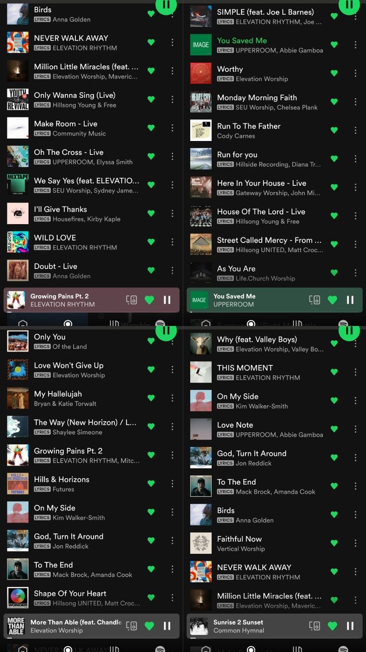 an iphone screen showing the music player's playlist and other audio players on it