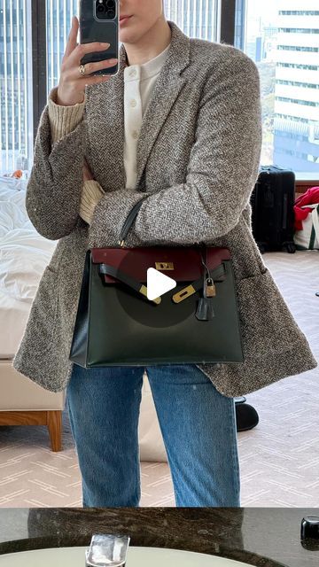 Jess Clements-Huyck on Instagram: "Buying my DREAM vintage bag in Tokyo!! Take this as your sign to start manifesting today bc I still cannot believe this! 🥰🥹 my hands were still shaking editing this! Japan you are spoiling me!  Bag is: Vintage Hermes Kelly 32, Box Calf Leather, in Rouge H, Blue Marine, and Vert Anglais, if I’m remembering correctly, but please feel free to correct me if I’m mistaken!! ♥️" Jess Clement, Hermes Kelly 32, Me Bag, Kelly 25, Kelly 32, Start Manifesting, Vintage Hermes, Vintage Bag, Vintage Box