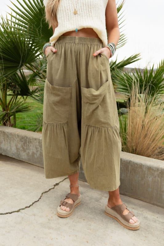 Country Mile Wide Leg Pants - Olive | Three Bird Nest Three Bird Nest, Bird Nest, Front Open, Leg Pants, Fabric Care, Black Pants, Wide Leg Pants, Bralette, Timeless Fashion