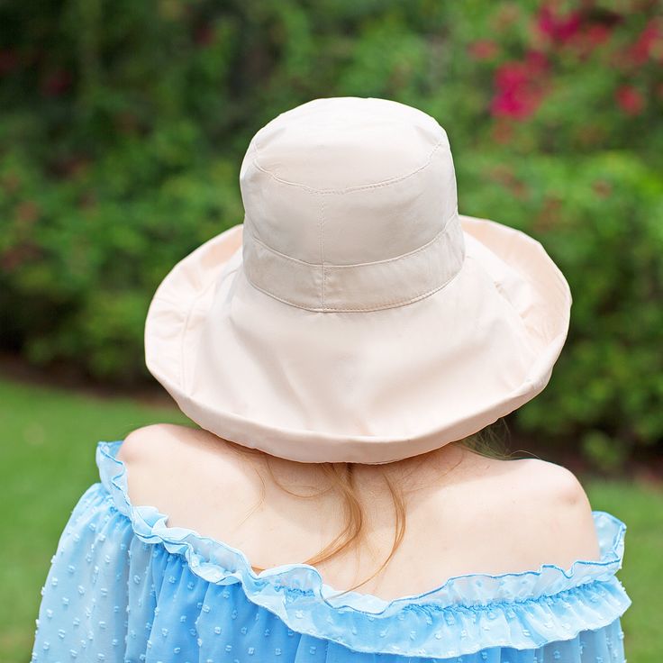 "Extra Wide Brimmed Hat, Floppy Women's Hat, White Church Hat, Formal Ladies Hats, Boho Sun Hat, White Bucket Hat, Crushable Packable Travel Elegant Hat This spring, summer floppy hat has an extra wide 6 inch brim. Removable & adjustable matching color drawstring for windy days. Adjustable tape and sweatband. The brim can be turned up or turned down. It's easy to take shape you want due to bendable wire. It is an elegant accessory for women. It's formal and elegant and will surely enhance yo Solid Flat Brim Sun Hat With Uv Protection, Solid Sun Hat With Uv Protection And Flat Brim, Sun Hat With Uv Protection And Flat Brim, Spring Sun Hat With Upf 50+, Spring Sun Hat Upf 50+ One Size Fits Most, Solid Brimmed Sun Hat With Uv Protection, Solid Wide Brim Bucket Hat With Upf 50+, Lightweight Uv Protection Sun Hat For Spring, Lightweight Sun Hat With Curved Brim