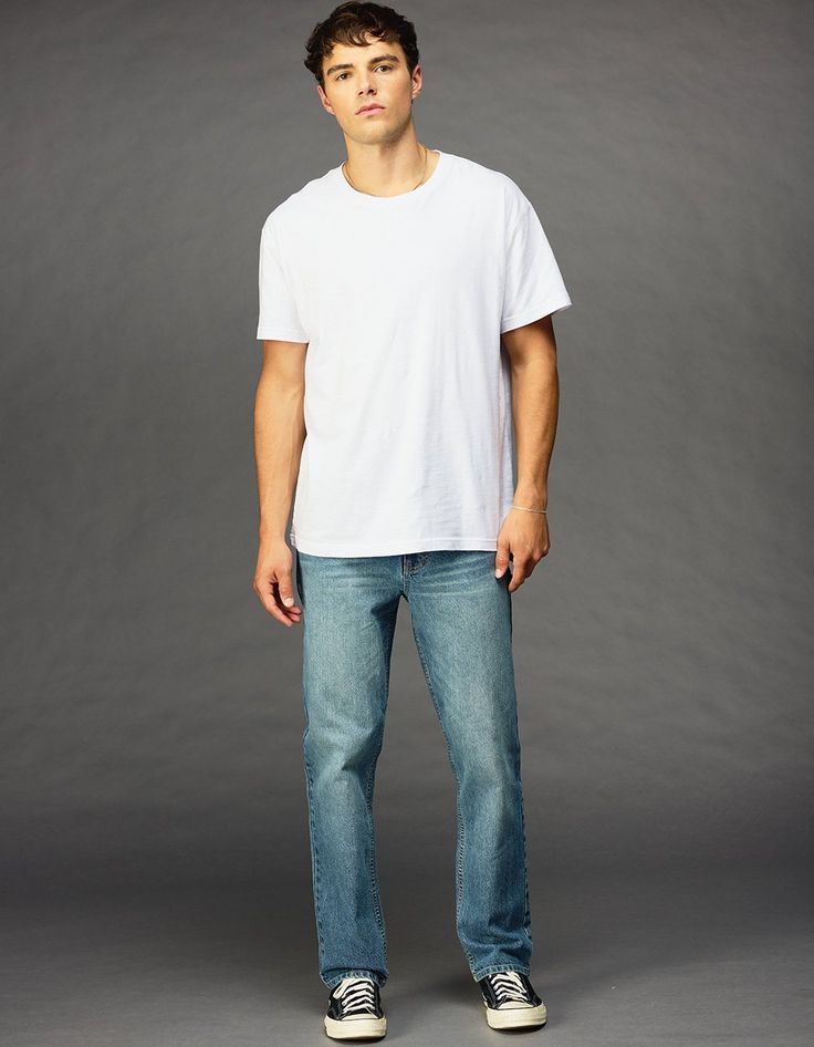 Rsq Slim Straight Jeans. Straight Fit Through Hip, Thigh, And Leg Opening. Traditional Five Pocket Styling. Button Waist With Zip Fly. Approx Leg Opening: 16" 99% Cotton 1% Spandex. Machine Wash. Imported Wwe T Shirts, Flannel Sweatshirt, Boys Graphic Tee, Girls Graphic Tee, Girls Blouse, Mens Trends, Slim Straight Jeans, Sweaters And Jeans, Graphic Tee Shirts