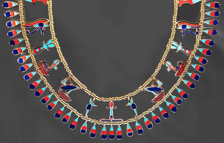 Material: 14k Gold Plated Alloy, Glazed (painted by hand) Please feel free to ask any question. Ancient Egyptian Jewelry, Glaze Paint, Egyptian Jewelry, Philadelphia Pa, Ancient Egyptian, Jewelry Necklace, Tiara, Philadelphia, Glaze