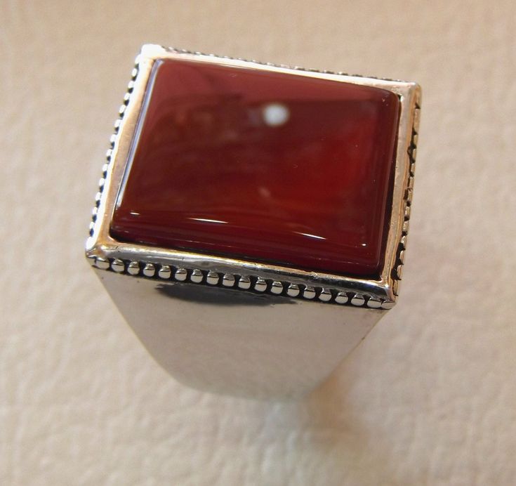 Rectangular silver aqeeq flat natural semi precious agate carnelian gemstone men ring sterling silver 925 jewelry all sizes fast shipping Risk free Quality guarantee policy : If you are not satisfied with your item for any reason simply send it to us and you will get a replacement or refund . please write or choose your size with the order and we will size it for you . Our ring is handcrafted mostly with a few simple tools . but some methods are used in casting like lost wax method . sterling si Formal Carnelian Cabochon Jewelry, Classic Agate Jewelry With Polished Finish, Silver Carnelian Jewelry For Anniversary, Formal Amber Agate Jewelry, Silver Carnelian Gemstone Jewelry, Classic Chalcedony Ring Jewelry, Classic Formal Agate Jewelry, Silver Carnelian Cabochon Jewelry, Formal Agate Ring Jewelry