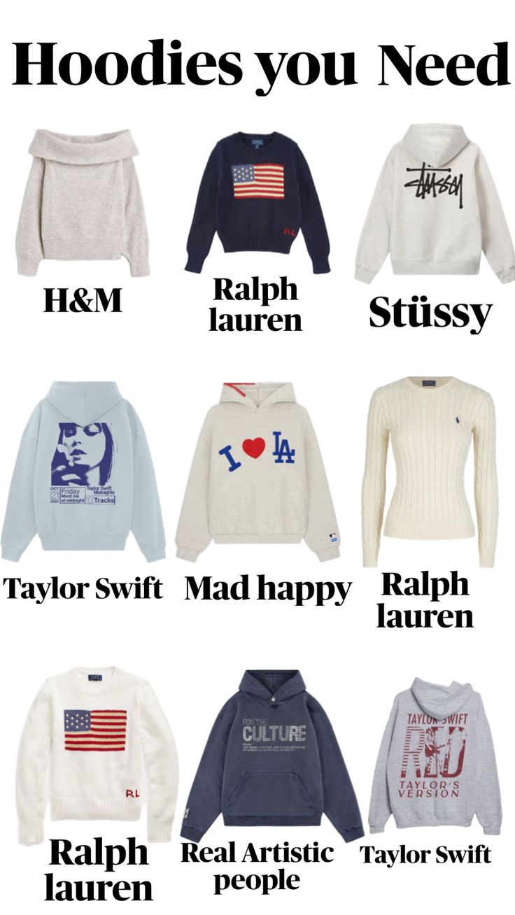 #hoodies #outfitinspo #ralphlauren #madhappy #hm Hm Inspired Outfits, Stockholm Style Sweatshirt, Stockholm Hoodies, Where To Get Hoodies, Christmas Wishlist Clothes, Hoodies For School, Hoodie Fall Outfits, Hm Hoodie, Hm Clothes