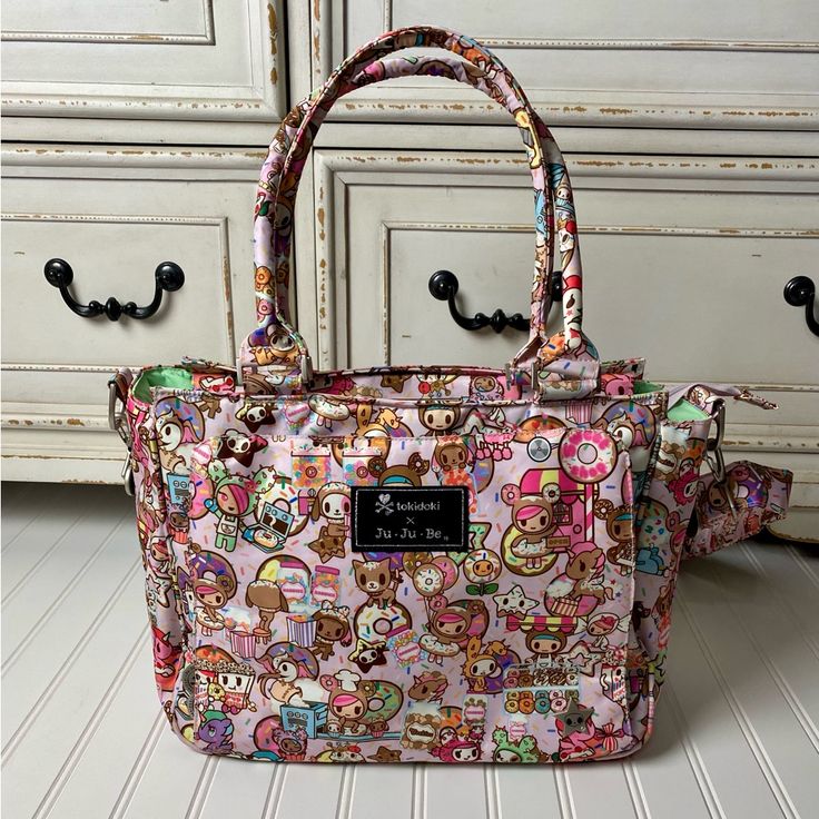 Limited Edition Collaboration With Tokidoki And Jujube. Rare, Hard-To-Find, And Sold Out Online. Tote With Adjustable, Padded/Removable Shoulder Strap And Matching Changing Pad Included. In Excellent Condition. Bought New With Tags And Never Used, Only To Pack For Car Ride. Cute Pink Satchel Bag, Pink Tote Satchel For School, Cute Pink Travel Satchel, Playful Large Capacity Pink Bags, Playful Pink Large Capacity Bags, Cute Pink Shoulder Bag Satchel, Cute Pink Shoulder Satchel, Cute Pink Bag With Large Capacity, Cute Pink Satchel With Adjustable Strap