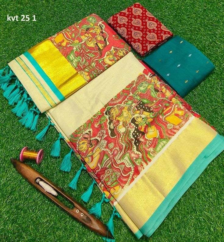 Kerala Tissue saree with cotton Ajrakh ,blouse material Kerala Saree ,Onam Saree, festive occasions,marriage Occasions . Package Details :1 Saree 6.25 mtr +  Blouse material 1 mtr  You  can order Set Saree with stitched blouse or with blouse material only If stitched blouse need, we will provide you a measurement chart at the time of placing the order. As per the measurement given by the customer we will stich the blouse with separate lining material. Tailoring will take minimum 10 days additional for dispatch. It is the most preferred outfit for celebrations and auspicious days. Will always remain untouched in the fashion world. Saree with matching Blouse Piece. Worn on festive occasions , Party, Marriage Occasions. Please provide your telephone number during check out for easy shipment M Navratri Cotton Silk Traditional Wear With Printed Motifs, Multicolor Cotton Saree For Puja, Unstitched Cotton Fabric For Festivals, Multicolor Cotton Traditional Wear For Diwali, Multicolor Kalamkari Print Sets For Eid, Multicolor Sets With Kalamkari Print For Eid, Kalamkari Print Sets For Puja And Navratri, Kalamkari Print Sets For Puja And Diwali, Block Print Sets For Puja And Navratri