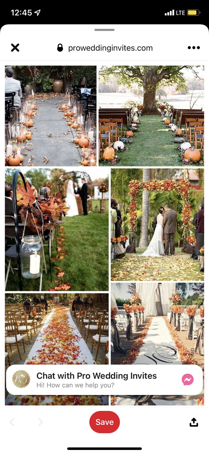 the wedding ceremony is decorated with orange and white flowers, candles, and pumpkins