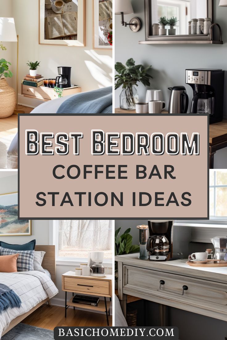 the best bedroom coffee bar station ideas for small spaces in your home or office space