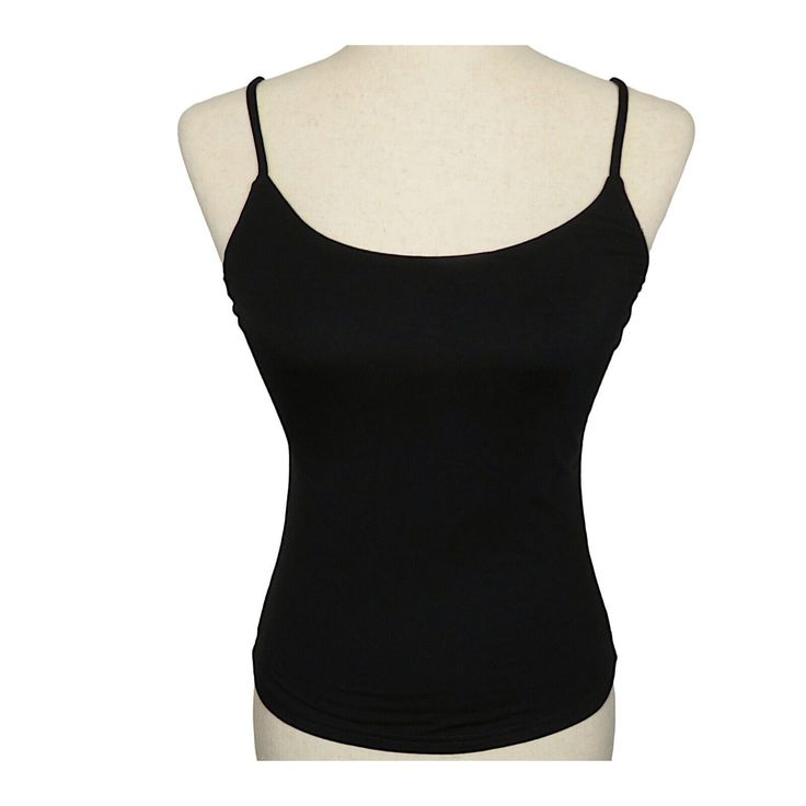 Ogl Black Soft Stretchy Tencel Blend Scoop Neck Cami Tank Top. Two Layers Of Fabric. No Built In Bra Or Padding. Size Small. New With Tag. Pit To Pit Is 14 1/4" Relaxed And 19" Stretched. Hip Measured Flat Is 14 1/2" And Stretches To 20". Length Is Approx 19 1/2" From Shoulder To Hem. Smoke Free, Pet Free Home. Black Stretch Camisole Casual Style, Black Stretch Casual Camisole, Casual Black Stretch Camisole, Black Scoop Neck Camisole For Spring, Spring Black Camisole With Scoop Neck, Basic Black Camisole For Spring, Black Basic Camisole For Spring, Casual Black Camisole Top, Black Stretch Cami Top