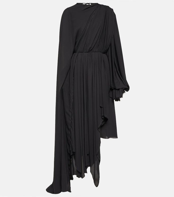 Find BALENCIAGA Asymmetric Crêpe Minidress on Editorialist. Material: 100% polyester. Care instructions: dry clean. Made in Italy. Designer color name: Black. Glamour Ghoul, Long Dress Black, Womens Long Dresses, Bodysuit Black, Black Bodysuit, Gothic Fashion, Fashion Magazine, Dress Black, Beautiful Dresses