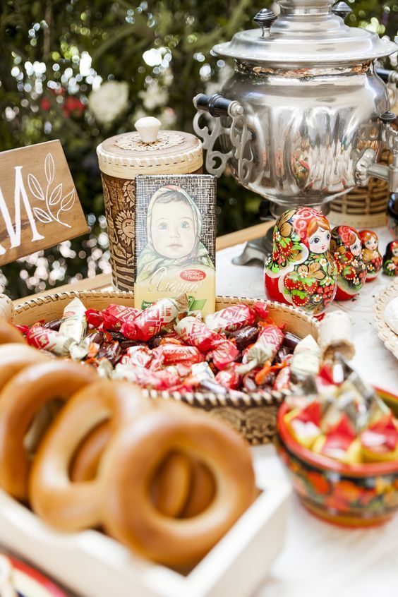 an assortment of pretzels and other snacks on a table