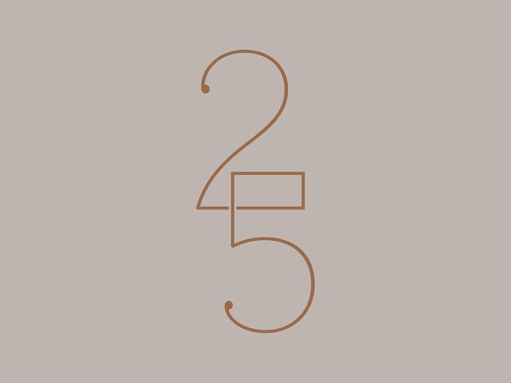 the number five is shown in brown on a gray background