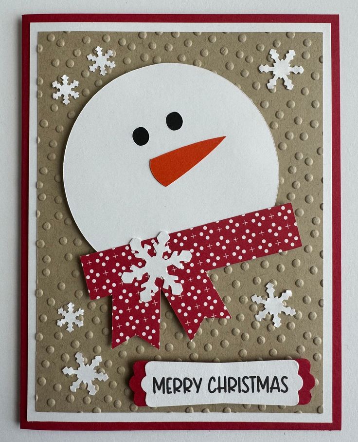 a christmas card with a snowman on it