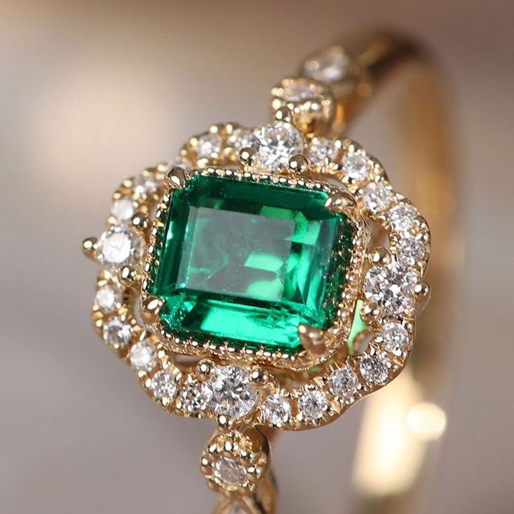 Brightness Diamond Emerald Ring – Byher Emeralds Jewellery, Expensive Jewellery, Emerald Necklaces, Diamond Emerald Ring, Black Diamond Wedding Rings, Pretty Engagement Rings, Diamond Ring For Women, Emerald Rings, Vintage Jewellery Rings