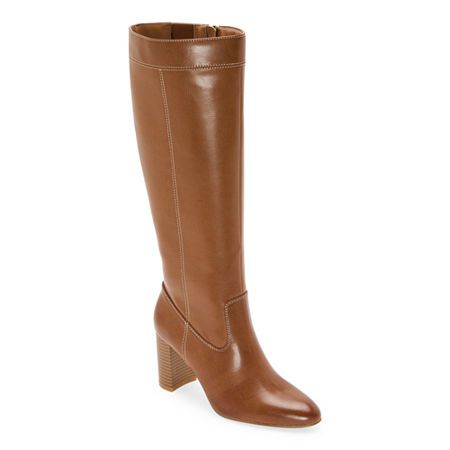 Step out in style with these chic a.n.a women's Ludwig stacked heel dress boots. Their versatile design complements any outfit, making them perfect for both casual and dressy occasions.Features: Memory FoamClosure Type: Side ZipperFootwear Technology: Memory Foam InsoleShaft Circumference: 10 1/2 InchesBoot Shaft Height: 5 1/2 InchesShoe Heel Height: 3 1/2 InchesUpper/Outer Base Material: 100% PolyuretheneShoe Lining Material: Polyurethane, Polyester, FabricSole Material Content: 100% Thermoplas Women’s Brown Boots, Elegant Tall Mid-calf Boots For Fall, Fitted Tall Mid-calf Boots For Workwear, Formal Knee-high Boots For Fall, Chic Tall Brown Heeled Boots, Formal Fall Knee-high Boots, Elegant Tall Boots For Fall, Spring Wide Calf Stacked Heel Boots, Tall Knee-high Boots For Formal Fall Occasions