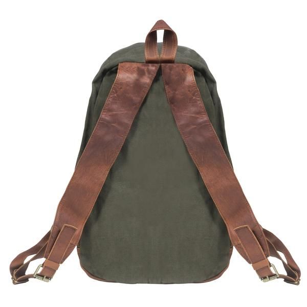 Canvas Backpack (green) Casual Canvas Leather-trimmed Backpack, Everyday Leather-handled Coated Canvas Backpack, Green Leather Backpack With Detachable Strap For On-the-go, Elegant Backpacks, Rugged Leather-backed Backpack For Adventure, Brown Leather-backed Adventure Backpack, Leather Backpacks, Canvas Backpack, Classic Backpack