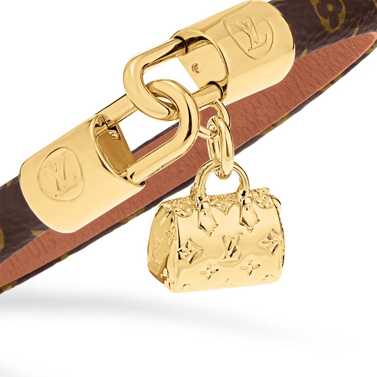 LOUIS VUITTON® - Speedy Charm Bracelet - Monogram Keep It Twice Monogram Bracelet Louis Vuitton, Luxury Adjustable Bracelet, Luxury Gucci Bracelet, Bracelet A Graver Femme, Engraved Jewelry For Him, Luxury Gifts Woman, Louis Vuitton Kids Stuff, Lv Charm Bracelet, Jewelry Gift Luxury