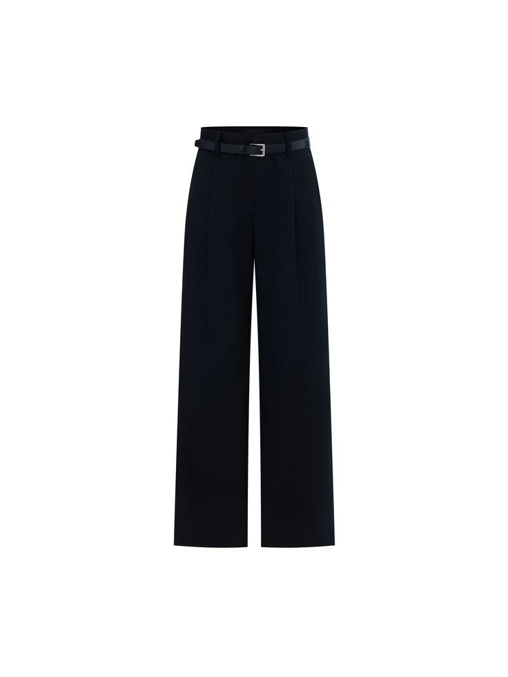 MO&Co. Women's Include Belt Wool Blend Pants Elevate your style with our pants! Made with a luxurious wool blend, these pants offer a long, straight-leg cut for a sophisticated look. The side pockets and included belt provide both convenience and elegance. Experience the benefits of quality material and thoughtful design. Features : - Long and wide straight leg cut- Smooth, side pockets, belt included- Pleated front details Code: MBD1PATT05The back length of size M is 108cmMATERIALS & CARE Mater Luxury Wide Leg Pants With Belt Loops, Luxury Wide Leg Dress Pants For Work, Luxury Wide Leg Pants With Belt Loops For Work, Luxury Black Wide-leg Dress Pants, Luxury Dress Pants With Belt Loops For Business Casual, Elegant Wide Leg Bottoms With Belted Cuffs, Elegant Full Length Belted Wide Leg Pants, Tailored Wide Leg Pants With Belt Loops For Fall, Formal Wide-leg Pants With Belted Cuffs