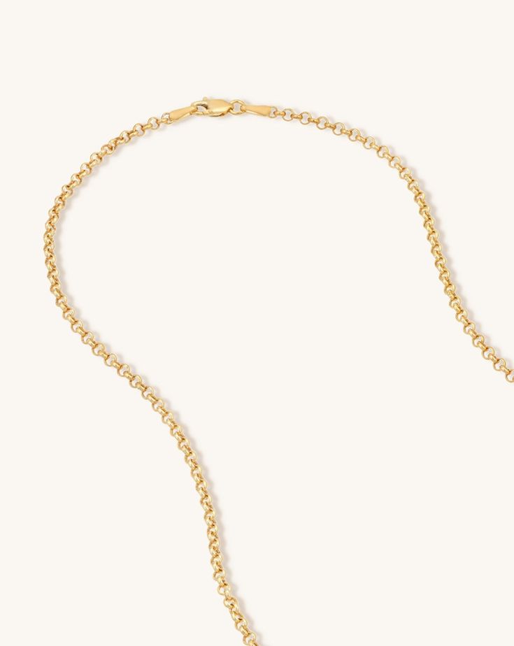 Add some shine to your stack game with our 2.5mm Solid Gold Rolo Chain. A versatile and essential addition to any jewelry collection, this gold chain can be stacked with your favorite charms for a personalized touch. Perfect for everyday wear. Details:14k hollow goldRolo chain width: 2.5mmLength: 16", 18", 20", 24" (non adjustable) Shipping & Returns:Orders can be cancelled only within the first 24 hours.Most of our pieces are made to order, please allow 4-7 weeks for production.Free exchanges or returns for store credit within 7 days of receipt of the delivered package.All of our packages require signature at delivery to ensure your pieces get to you properly.When in doubt please email us at hello@sparklesociety.com Stack Game, Rolo Chain, Charm Earrings, Ring Bracelet, Gift Necklace, Gold Chain, Gold Chains, Ring Earrings, Natural Diamonds