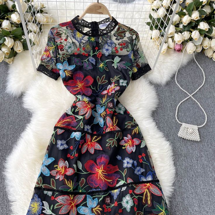 This Dress is fashionable for every occasion. the dress is made-to-order by professional tailors. You can choose from 50 colors, Regular sizes 2 to 16 and plus sizes 14w to 26W. Custom size is also available.. The product details: Age: Ages 25-35 Years Old, Closure Type: zipper, Decoration: Embroidery, Dresses Length: Knee-Length, Elasticity: Non Strech, Fabric Type: Organza, Fit Type: Slim Fit, Gender: Women, Material: Polyester,Acrylic, Material Composition: Synthetic fiber, Neckline: O-Neck, Multicolor A-line Dress With Floral Embroidery, Fitted A-line Floral Dress With Embroidery, Floral Embroidery Short Sleeve Midi Dress For Party, Short Sleeve Embroidered Dress With Floral Applique For Party, Party Embroidered Dress With Floral Applique And Short Sleeves, Party A-line Embroidered Dress With Floral Print, Short Sleeve Party Dress With Floral Embroidery, Short Sleeve Floral Embroidered Party Dress, Short Sleeve Floral Embroidery Party Dress