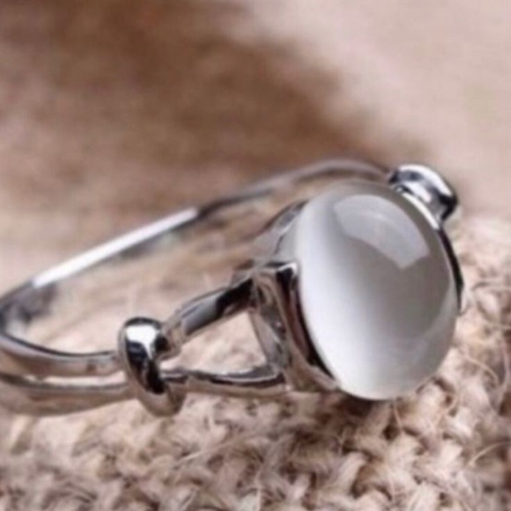 4 Bella Moon Rings White Moonstone Ring For Promise, White Metal Crystal Ring For Wedding, Elegant White Crystal Metal Ring, White Metal Promise Ring, White Crystal Open Ring, White Metal Crystal Open Ring, White Metal Open Crystal Ring, Elegant White Adjustable Moonstone Ring, Twilight Ring