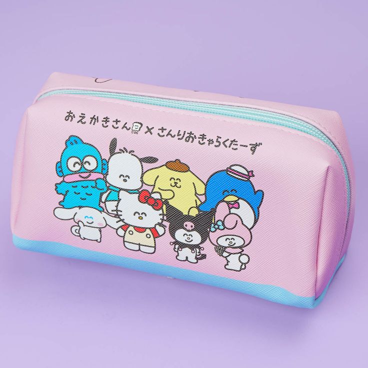 Store your pens and markers in this large-capacity pen case featuring a cute illustration of Sanrio Characters! This design comes from the collaboration of Sanrio and Oekaki-San Series. Made from synthetic leather Pink Pencil Case For Storage, Pink Rectangular Pouch For Storage, Pink Rectangular Pouch With Pen Holders, Rectangular Pink Pouch With Pen Holders, Pink Rectangular Pencil Case For Daily Use, Pink Cases With Pen Holders For Daily Use, Pink Cases With Pen Holders For Everyday Use, Cute Pink Stationery For Daily Use, Pink Rectangular Case With Pen Slots