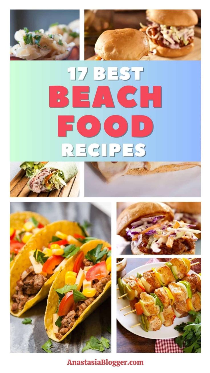 17 Best Beach Food Ideas and Beach Snacks to Bring to the Picnic Beach Potluck Ideas, Beach Bbq Food Ideas, Food To Bring To The Beach, Healthy Beach Food, Food To Take To The Beach, Food For Beach, Beach Day Food Ideas, Beach Snacks Ideas Families, Beach Food Recipes