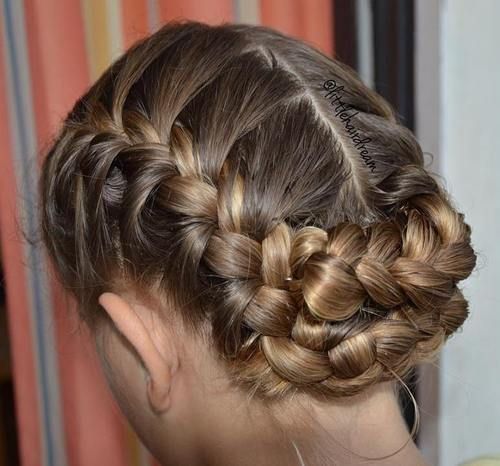 40 Flirty and Fantastic Two French Braid Hairstyles French Braid Buns Double Tutorial, Two Braids Updo, Two Braid Updo, Hairstyle Bow, French Braid Bun, French Braid Updo, Two French Braids, Double French Braids, Weave Hairstyles Braided