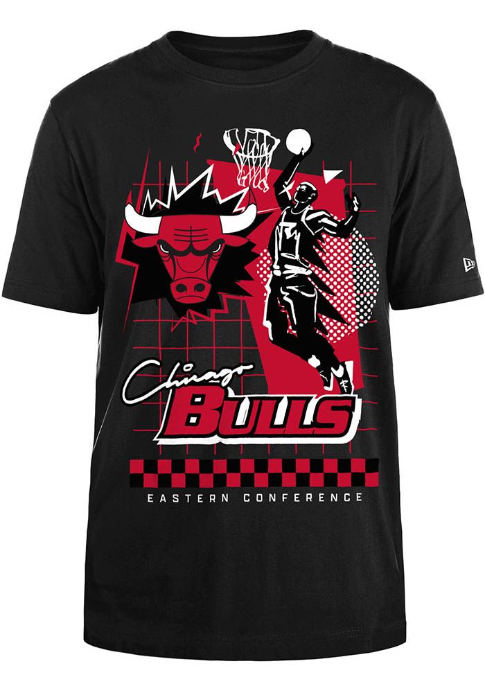 Support your Chicago Bulls in this Black Short Sleeve Fashion Tee! This Rally Drive Fashion T Shirt features a screen print team graphic on front and back. Be ready to shout "Go Bulls" when you wear this Chicago Short Sleeve Fashion T Shirt in the stadium or on the street. Made of 100% cotton, Crew neckline, Screen print team graphics on center chest, Comfortable fit, Machine wash cold, tumble dry low, Fit: True to Size, 100% Cotton, Machine Washable, 4 Throwback Black Sports T-shirt, Throwback Black T-shirt For Sports Events, Black T-shirt With Team Logo For Fans, Black T-shirt With Sublimation Print For Fan Events, Graphic Tee With Team Logo For Fan Events, Team Logo Graphic Tee For Fan Events, Black Sublimation Design T-shirt With Team Logo For Streetwear, Casual T-shirt With Team Logo For Fan Events, Black Crew Neck Sublimation Fan Gear