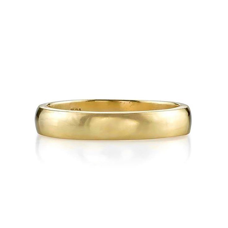 A timeless approach to the customary wedding band, this Single Stone 18k yellow gold ring arrives simply brushed to a satin finish. Appealing to the minimalist with a penchant for tradition, this sleek, straightforward design is as endearing as your union is enduring. Single Stone Ring, Single Stone, 18k Yellow Gold Ring, Yellow Gold Ring, Gold Band, Yellow Gold Rings, Gold Bands, Satin Finish, Stone Rings