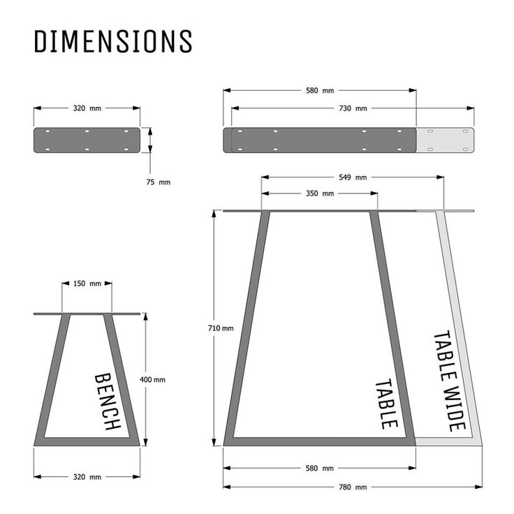 the measurements and measurements for a table