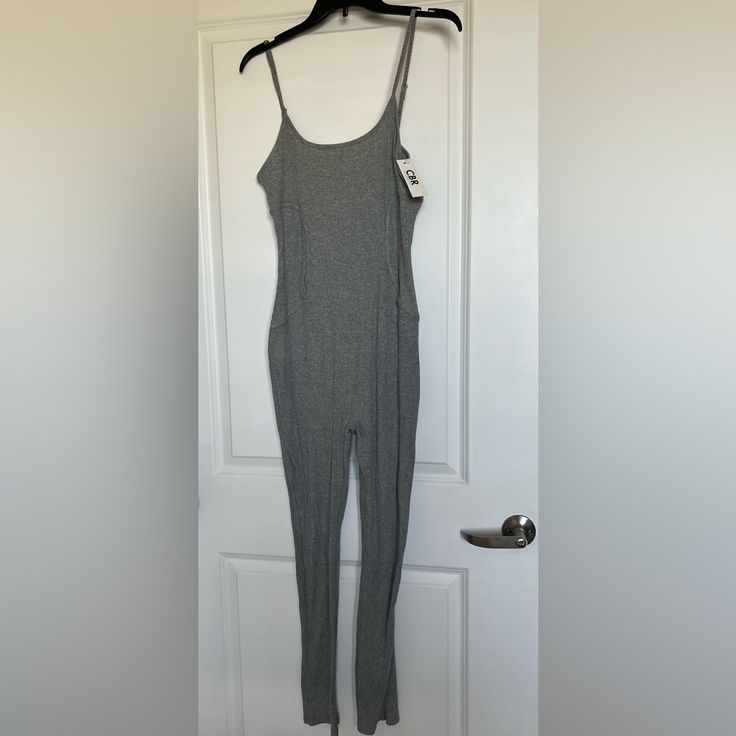 New! Grey Bodysuit Fitted Cotton Jumpsuits And Rompers For Lounging, Stretch Jumpsuits And Rompers For Spring Lounging, Spring Stretch Jumpsuits And Rompers For Lounging, Spring Loungewear Fitted Jumpsuits And Rompers, Spring Fitted Loungewear Jumpsuit, Fitted Sleeveless Jumpsuits And Rompers For Lounging, Relaxed Fit Bodysuit For Spring Loungewear, Summer Loungewear Overall Bodysuit, Fitted Loungewear Overalls