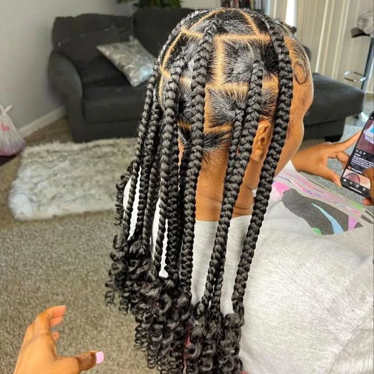 Girls Braided Hairstyles Kids, Coi Leray Braids, Black Kids Braids Hairstyles, Coi Leray, Short Box Braids Hairstyles, Big Box Braids, Big Box Braids Hairstyles, Feed In Braids Hairstyles, Box Braids Hairstyles For Black Women