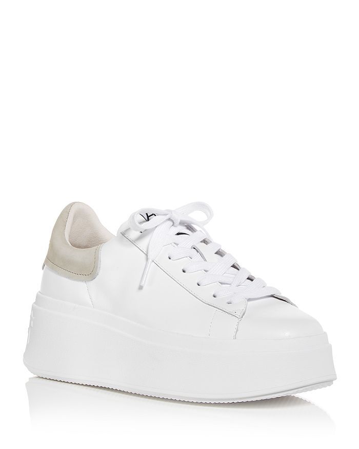 Designer Platform Sneakers, Platform White Shoes, Modern Leather Platform Wedge Sneakers, White Suede Platform Sneakers With Textured Sole, Low-top Suede Platform Sneakers With Lug Sole, Medium Width Leather Lace-up Sneakers, White Suede Platform Sneakers, Leather Low-top Platform Wedge Sneakers, Suede Platform Sneakers With Round Toe