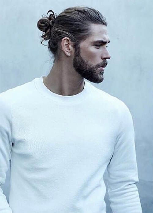 Man Bun - Men’s Long Hair With Undercut Hairstyles Man With Long Hair, Beard Gang, Man Bun, Corte De Cabelo Masculino, Long Hair Styles Men, Hair And Beard Styles, Beard Styles, Undercut, Facial Hair