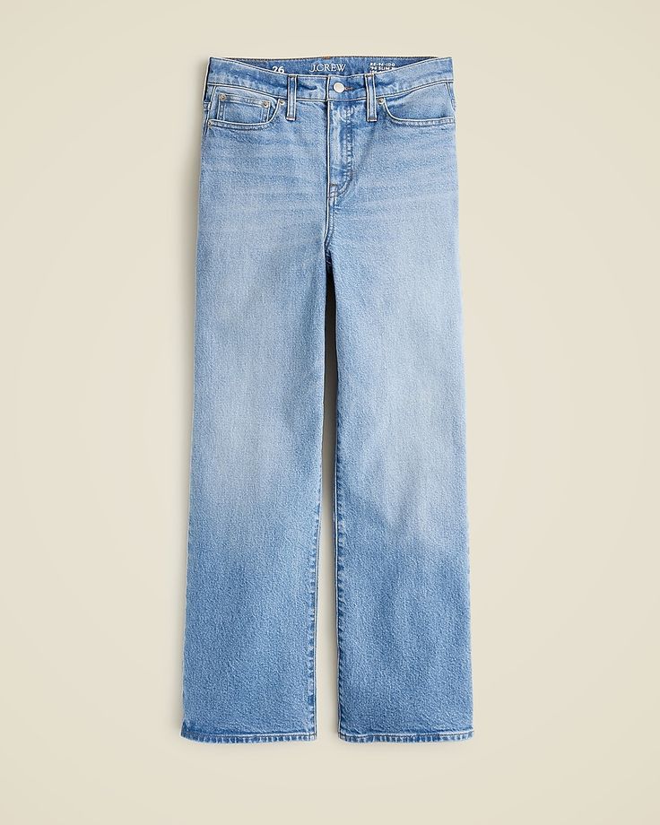 High-rise slim wide jean in 1996 semi-stretch Realistic Fashion, Suit Guide, Capsule Wardrobe Casual, Full Length Jeans, Hair Wrap Scarf, J Crew Men, Mens Chinos, Wide Jeans, Jcrew Women