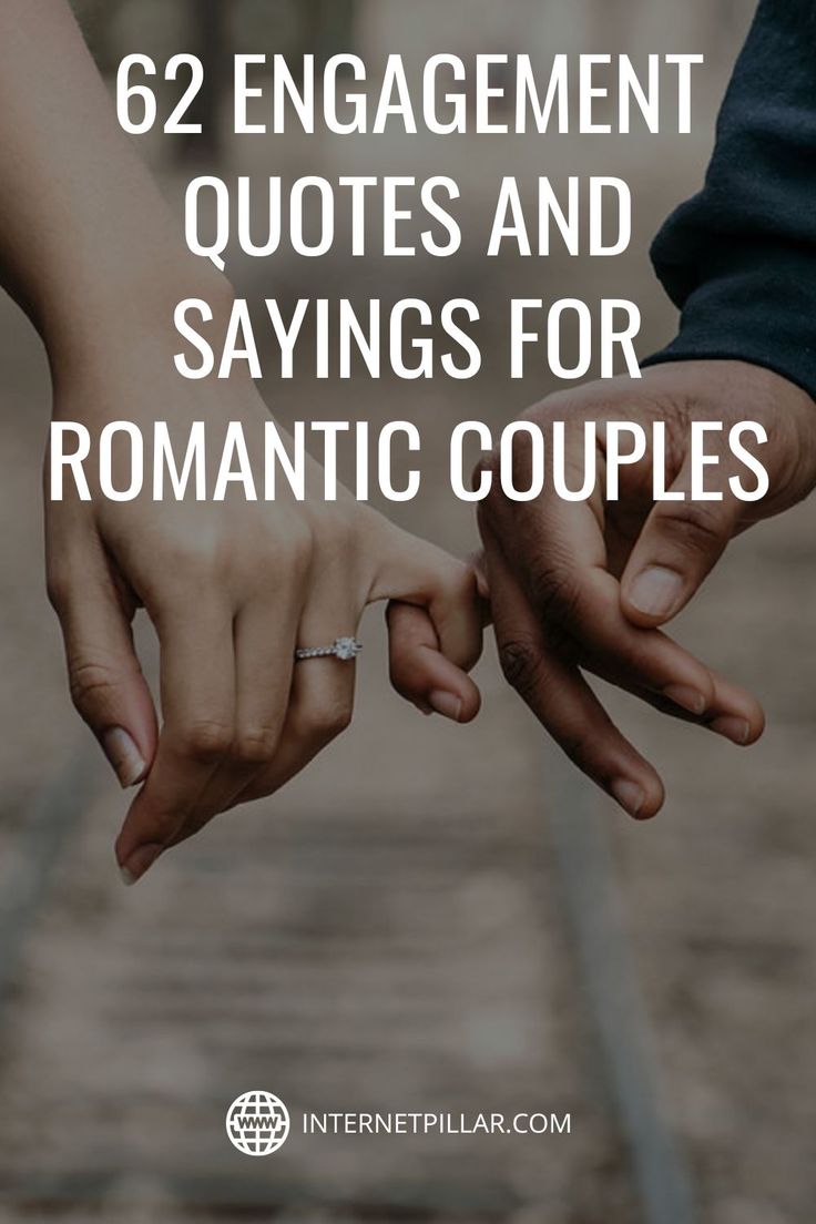 two people holding hands with the words 52 engagement quotes and sayings for romantic couples