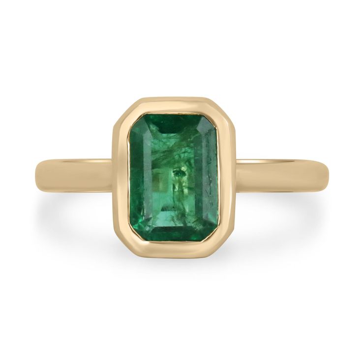 Timeless Bezel-set Emerald Ring For May Birthstone, Timeless Emerald Ring With Bezel Setting For May Birthstone, Timeless Bezel Set Emerald Ring For May Birthstone, Timeless May Birthstone Emerald Ring With Bezel Setting, Formal Bezel-set Baguette-cut Emerald Ring, Modern Emerald Cut May Birthstone Jewelry, Formal Baguette Cut Emerald Ring With Bezel Setting, Formal Radiant Cut Emerald Ring With Bezel Setting, Formal Radiant Cut Bezel Set Emerald Ring