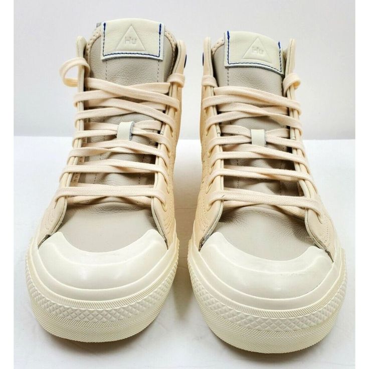 Adidas Pw Nizza Hi Rf Men's Size: 8.5 New Athletic Shoes Beige Fx8010 (S.32) Brand New With Original Box Men's Adidas Pw "Pharrell Williams" Nizza Hi Rf Athletic Shoes New/Defect Shoes In Original Adidas Box *Missing Beige Laces, Comes With Blue/Beige Laces Style # Fx8010 Color: Beige Size: 9 Adidas Custom Lace-up Sneakers With Rubber Sole, Adidas Cream Lace-up Sneakers, Adidas Leather High-top Sneakers With Laces, Cream Lace-up High-top Sneakers With Abzorb Midsole, Adidas Custom Leather Sneakers With Vulcanized Sole, Leather Adidas Skate Shoes, Adidas High-top Lace-up Sneakers With Rubber Sole, Adidas Custom Leather Sneakers With Laces, Adidas Custom Leather Sneakers