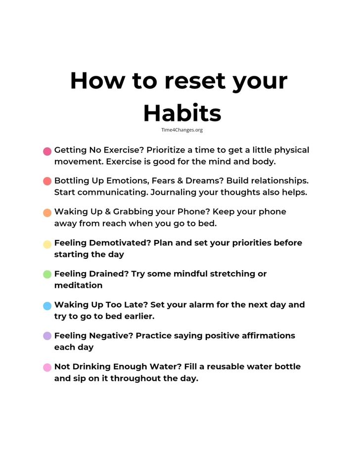 Good Habits To Build, Starting New Habits, How To Change Your Habits, How To Build Good Habits, Creating Good Habits, Health Reset Plan, Easy Habits To Start, How To Make A Habit, How To Reset Your Life