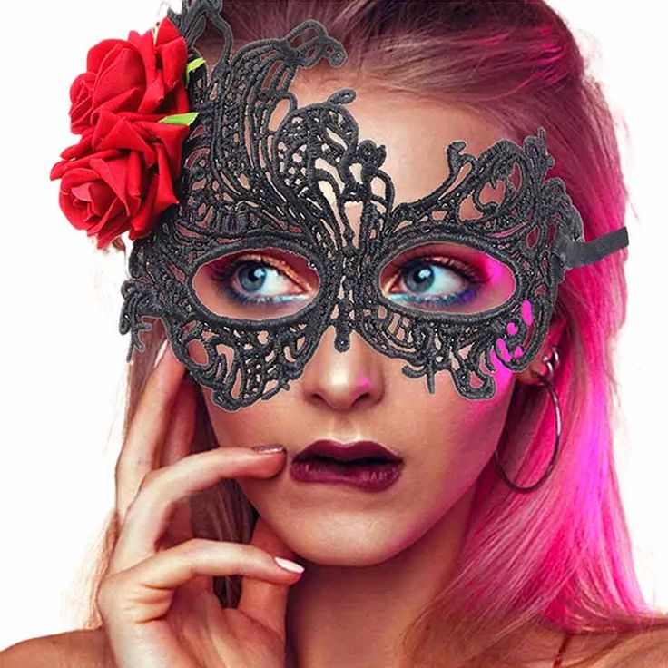 PRICES MAY VARY. HIGHGRADE MATERIAL :Our luxury masquerade masks for women are made of strong,durable and lightweight lace that is malleable and can easily be molded to the contours of the wearers face. ADJUSTABLE BANDS : The masquerade lace eye masks for women can be easily adjusted to your face as we use adjustable bands/straps which allows you to adjust the mask to your head depending on your preference. Comfortable fit and friendly,you will even won't notice that you're wearing them. ATTRACT Rose Masquerade Mask, Halloween Eye Mask, Eye Mask Costume, Lace Mask Masquerade, Face Mask Halloween, Lace Masquerade Masks, Carnival Themed Party, Halloween Eyes, Mask Masquerade