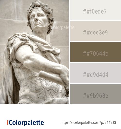 the color palette for this statue is neutral